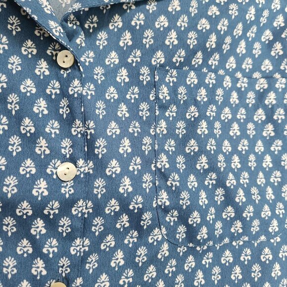 HAUTE HIPPIE STYLE Patchwork Notched Cropped Short Pajama Set Medium - Picture 8 of 8